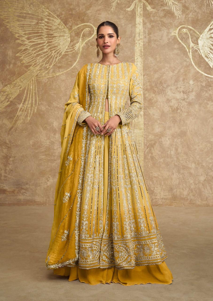 Elegant Two Tone Jacket Style SYW - Indian Dress House 786