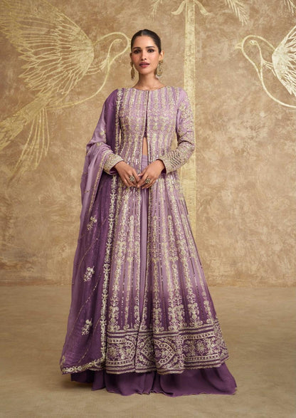 Elegant Two Tone Jacket Style SYW - Indian Dress House 786