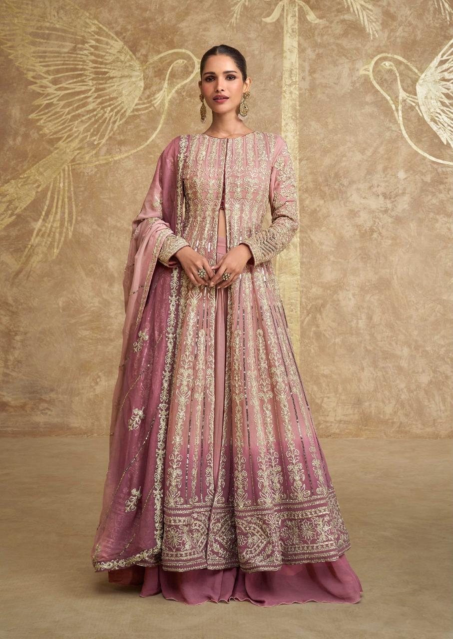 Elegant Two Tone Jacket Style SYW - Indian Dress House 786