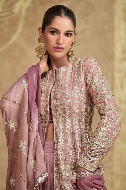 Elegant Two Tone Jacket Style SYW - Indian Dress House 786