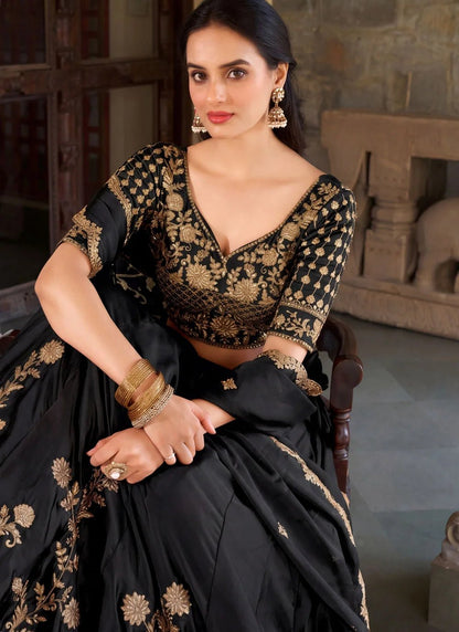 Excluisve Black Floral ZNL - Indian Dress House 786