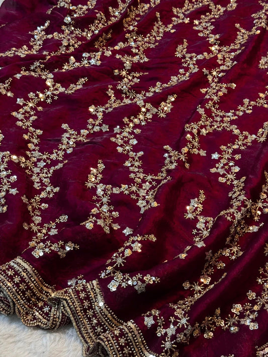 Exclusice Floral JYT Saree - Indian Dress House 786
