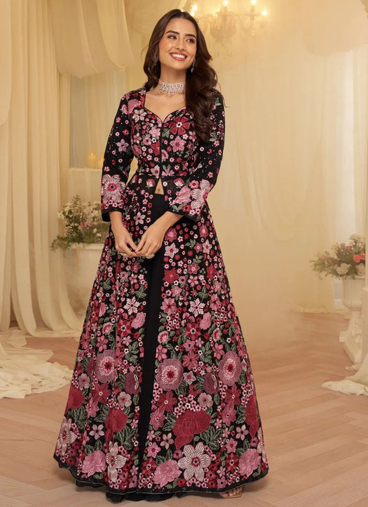 Exclusive Black Floral SYRJ - Indian Dress House 786