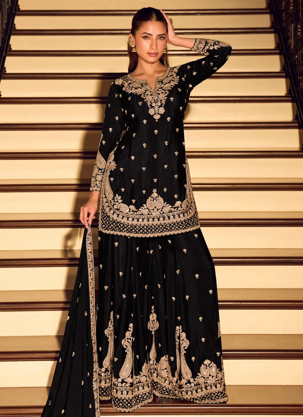 Exclusive Black SYKS - Indian Dress House 786