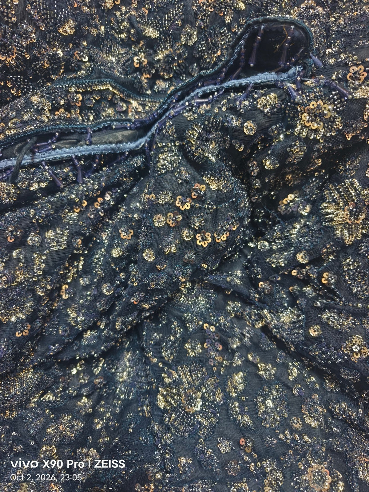 Exclusive Blue & Gold Floral DPL - Indian Dress House 786