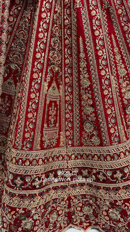 Exclusive Bridal Red Lengha - Indian Dress House 786