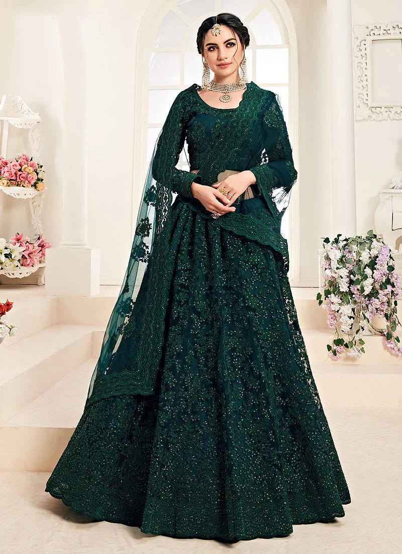 Exclusive Emerald Green ALZL - Indian Dress House 786