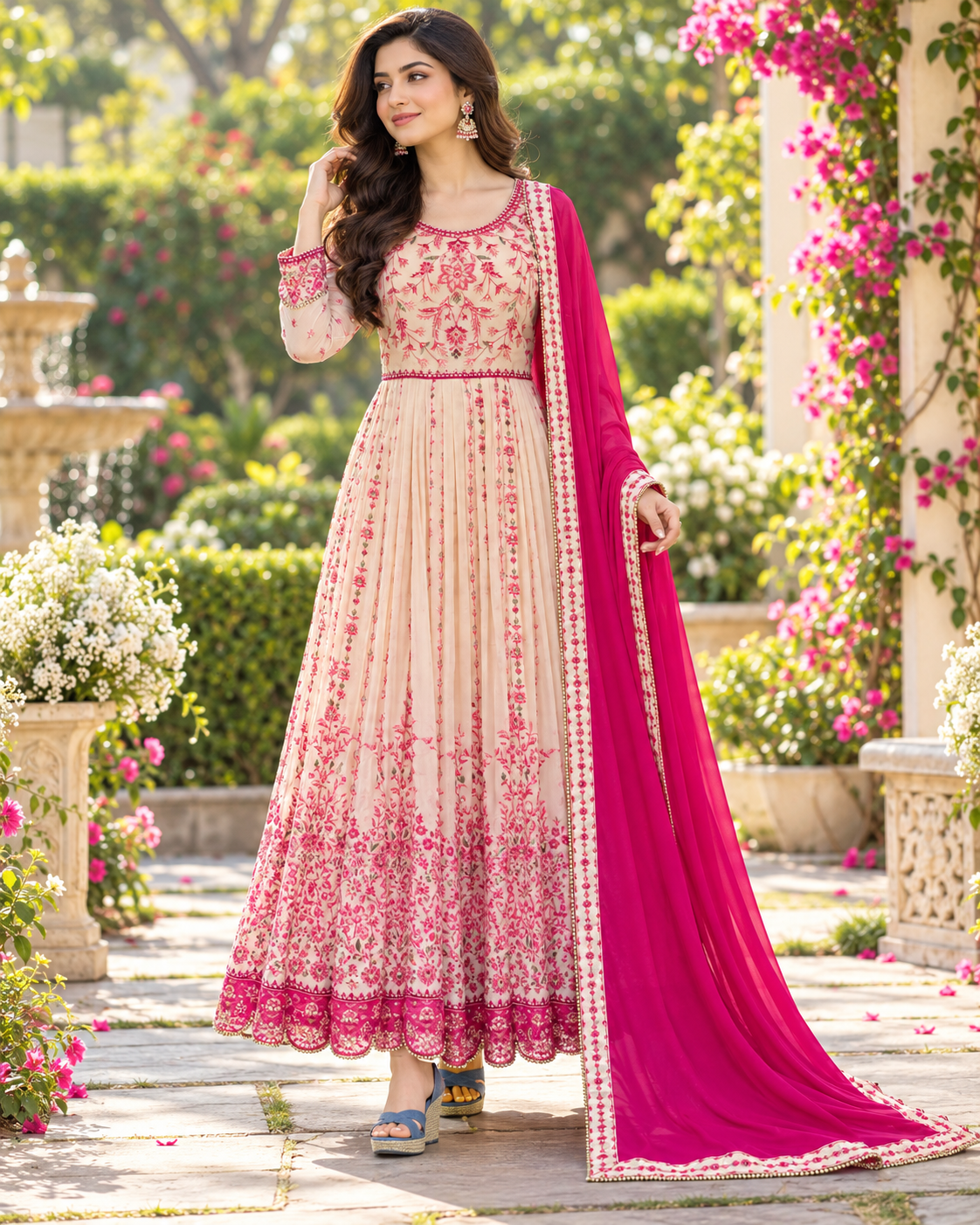 Exclusive Floral Printed ANJZ FVD - Indian Dress House 786