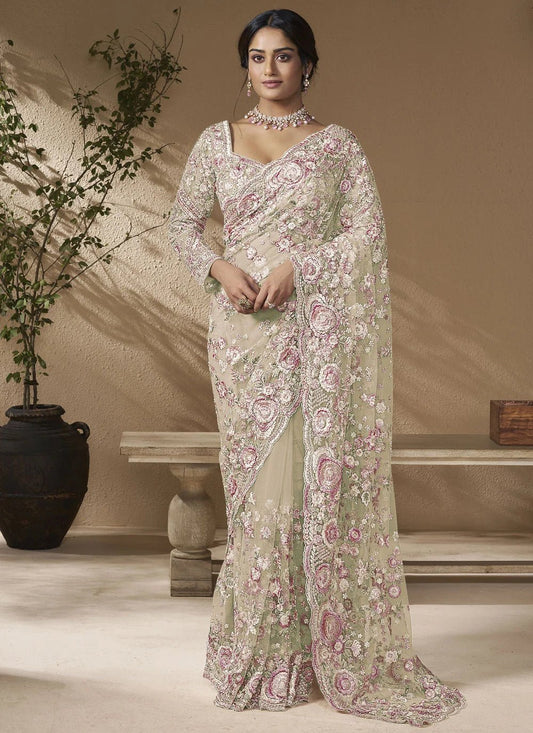 Exclusive Floral SHIV Saree - Indian Dress House 786