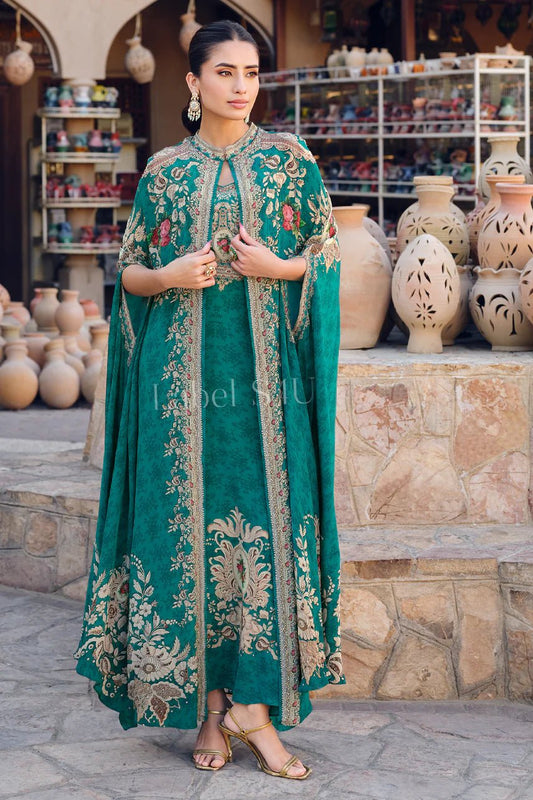 Exclusive Green Floral E SHIV - Indian Dress House 786
