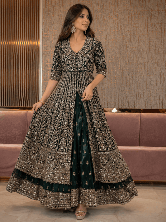 Exclusive Heavy Jacket Style PSC - Indian Dress House 786