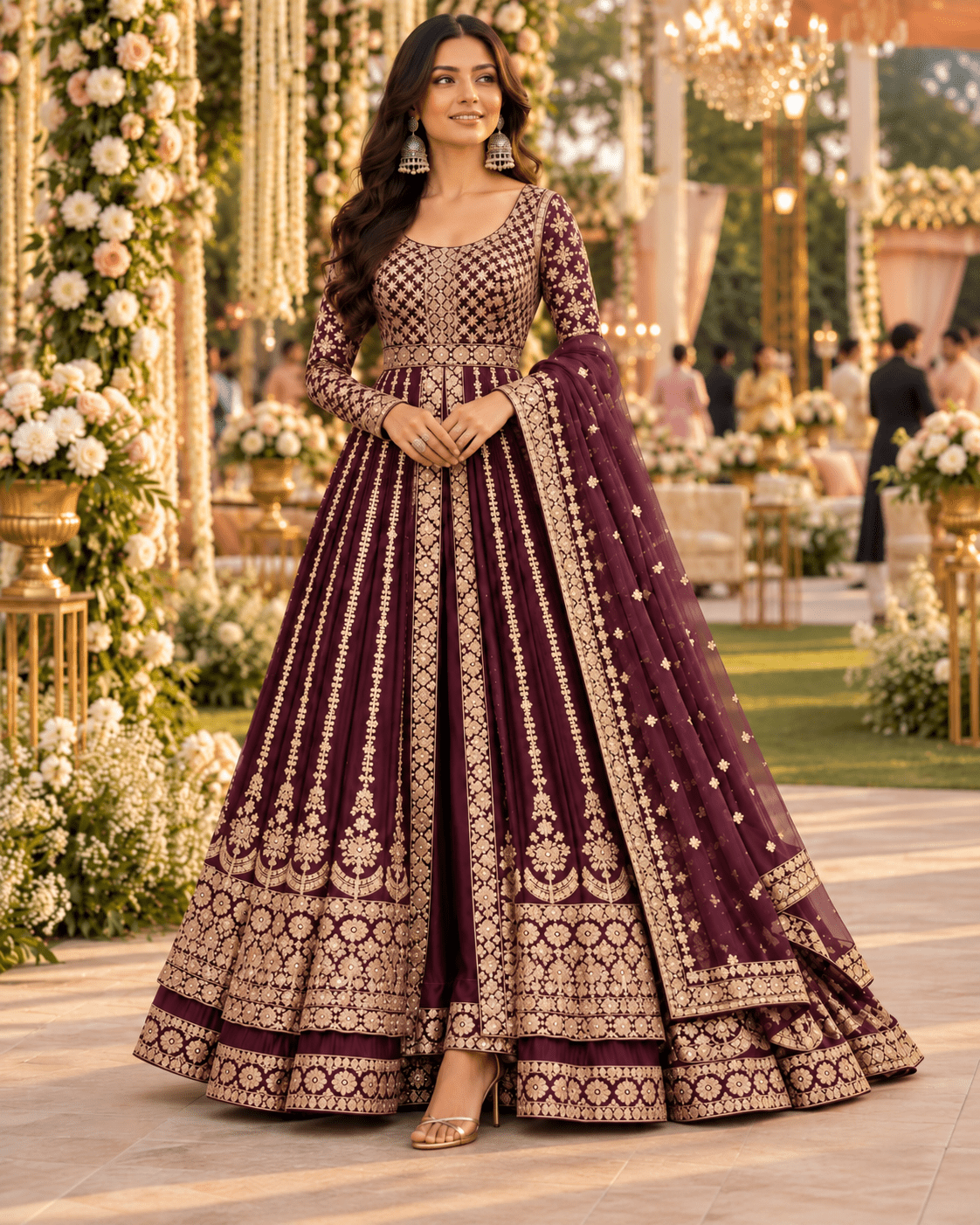 Exclusive Jacket Style Anarkali DPL - Indian Dress House 786