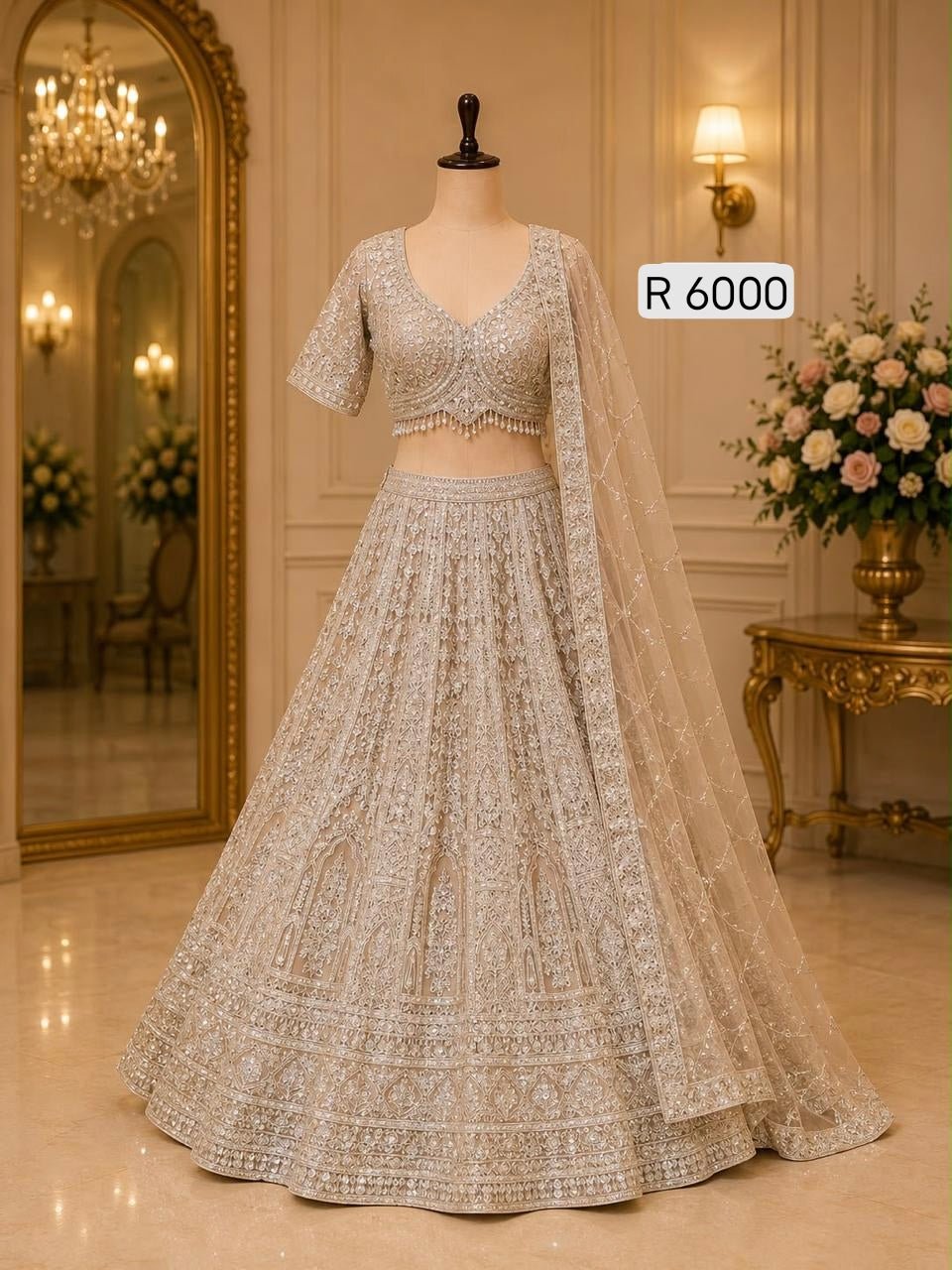 Exclusive Pastel Beaded DL - Indian Dress House 786