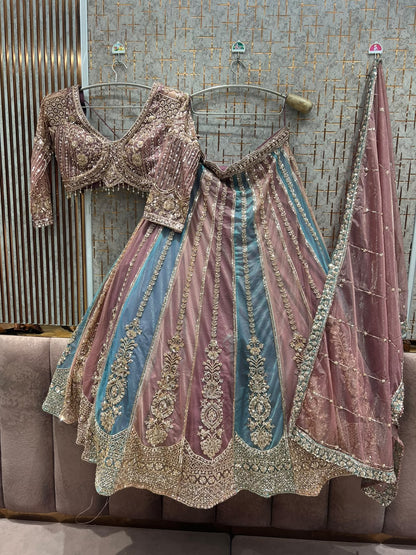 Exclusive Pink & Blue G DL - Indian Dress House 786