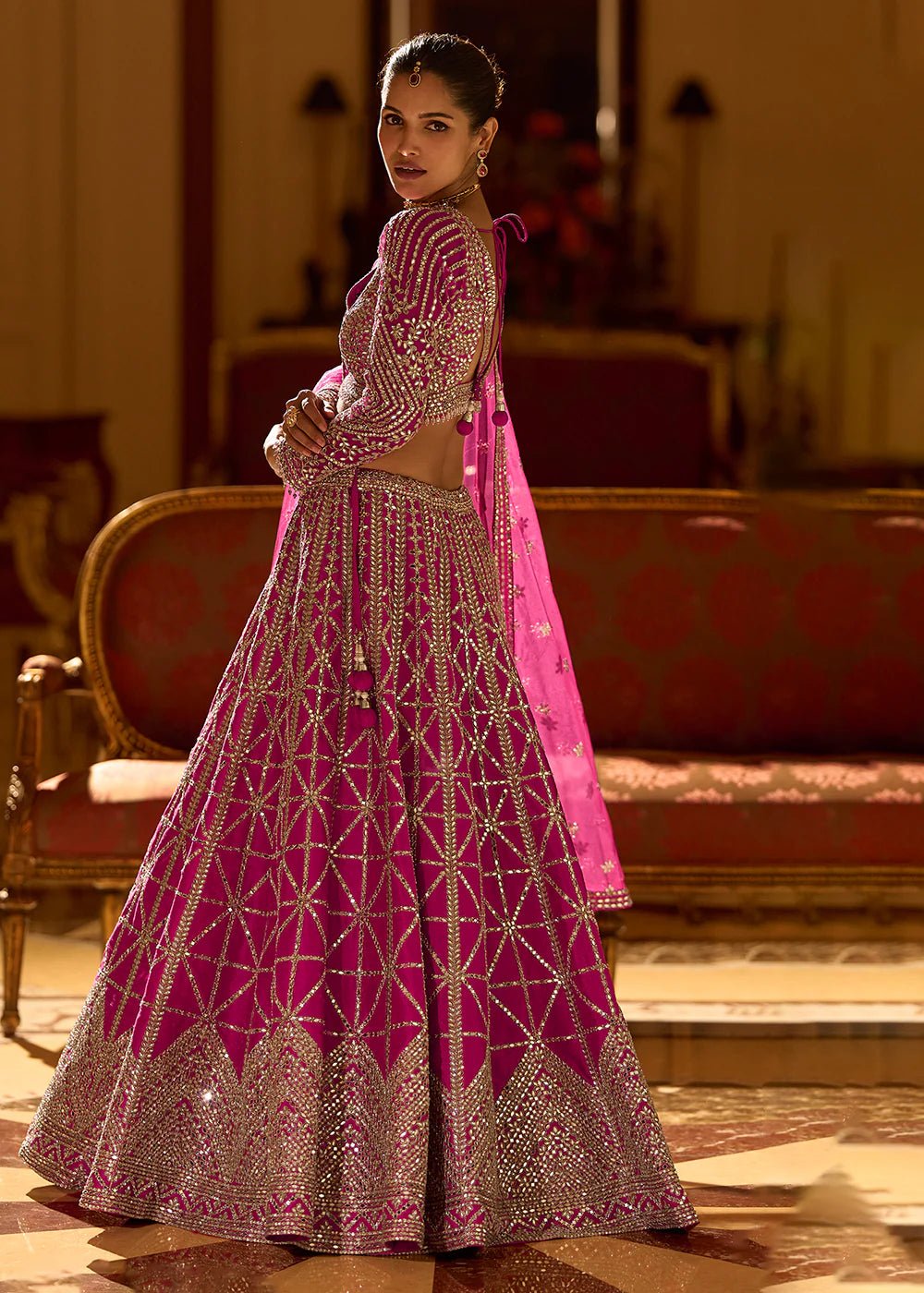 Exclusive Pink & Gold SYPL - Indian Dress House 786