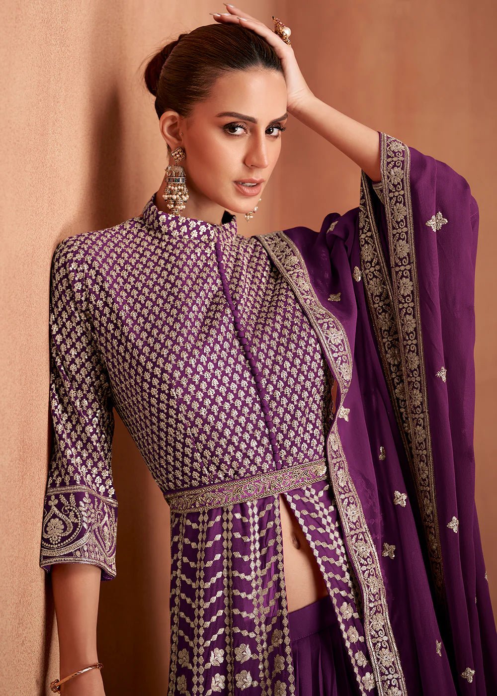 Exclusive Purple GKWJ - Indian Dress House 786