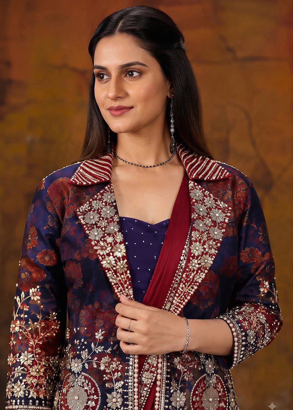 Exclusive Red MHGS Saree - Indian Dress House 786