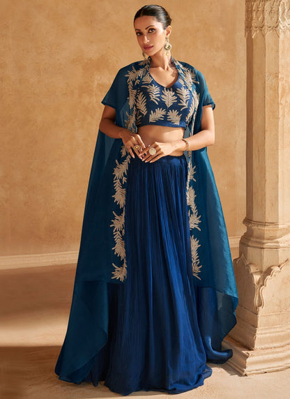 Exquisite Blue Leaf SYKL - Indian Dress House 786