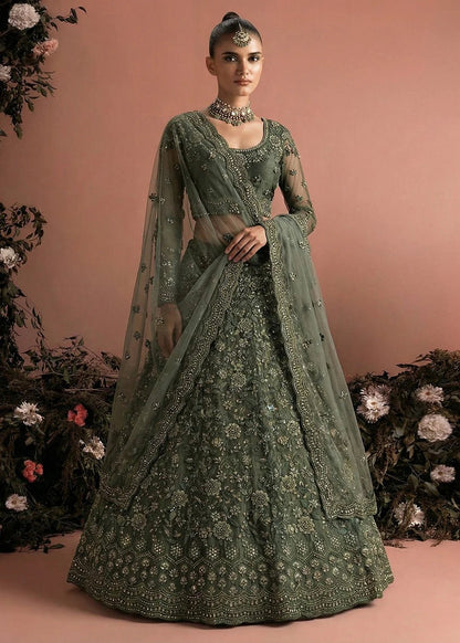 Exquisite Green Floral AZBL - Indian Dress House 786
