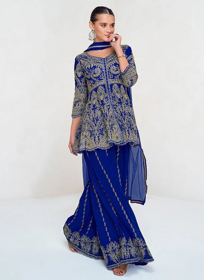 Exquisite Royal Blue AVP - Indian Dress House 786