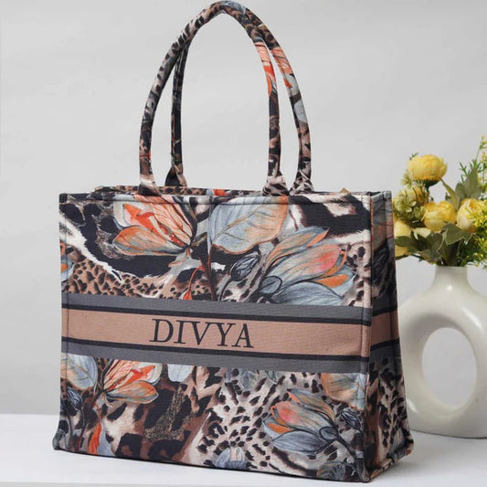 Floral Abstract Tote CFB - Indian Dress House 786