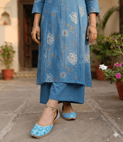 Floral Blue JTS - Indian Dress House 786