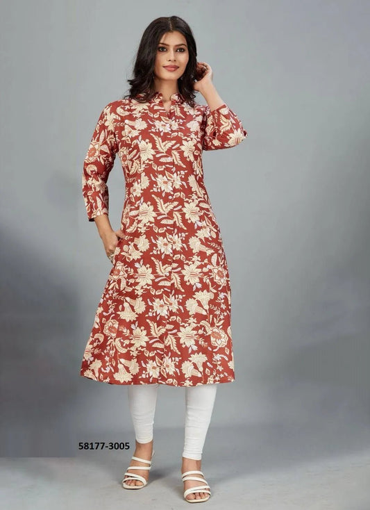Floral Brown BMH 3005 FVD - Indian Dress House 786