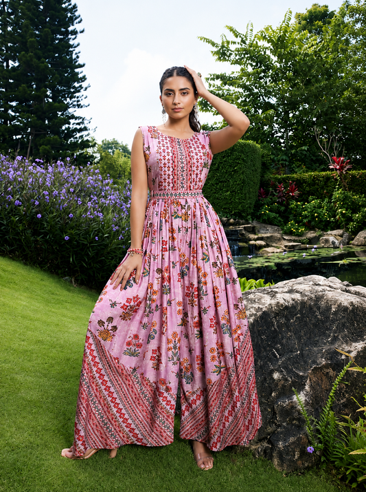Floral Mink S4B 02 KT - Indian Dress House 786