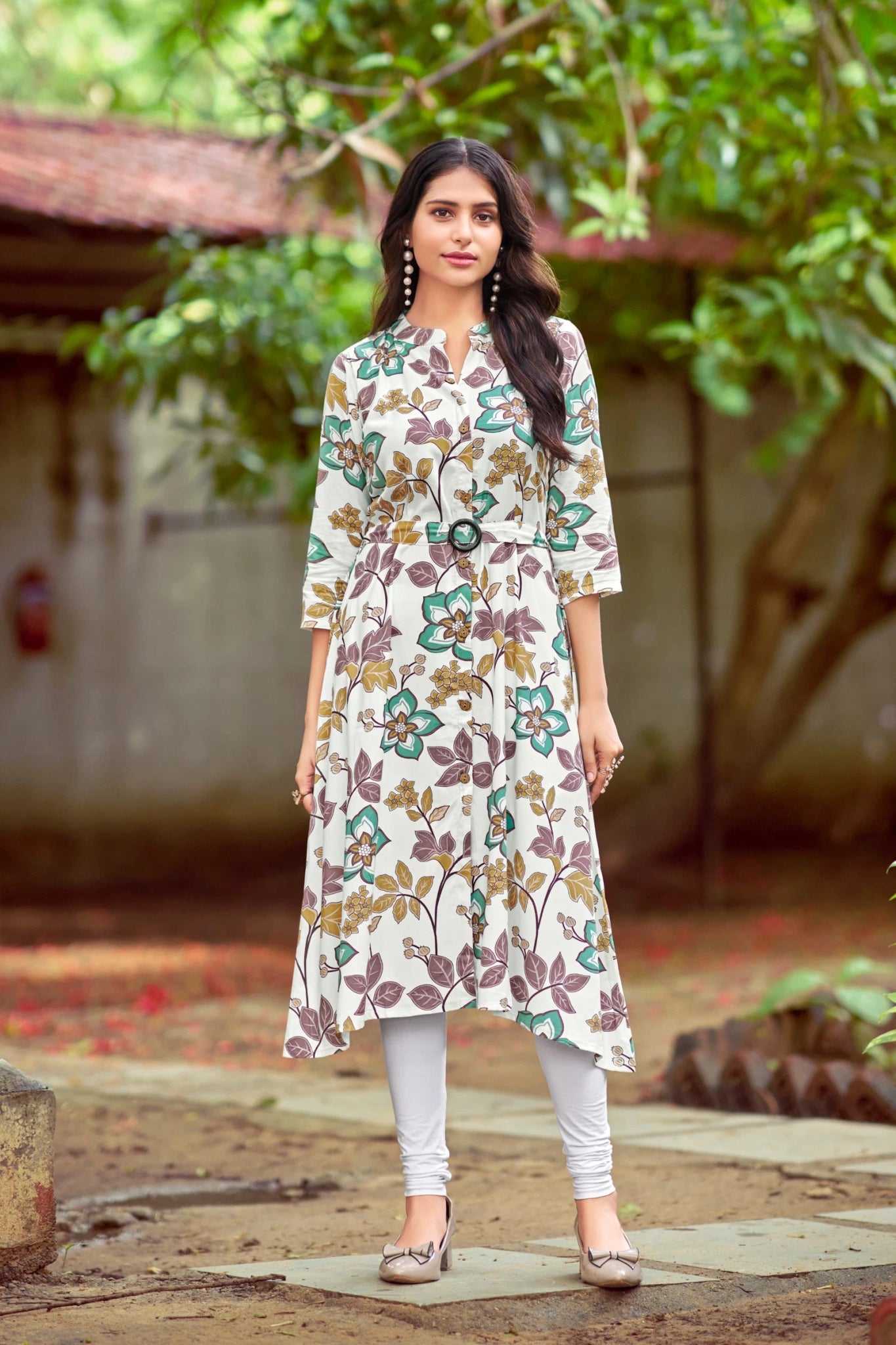 Floral Off White TTG 1002 FVD - Indian Dress House 786