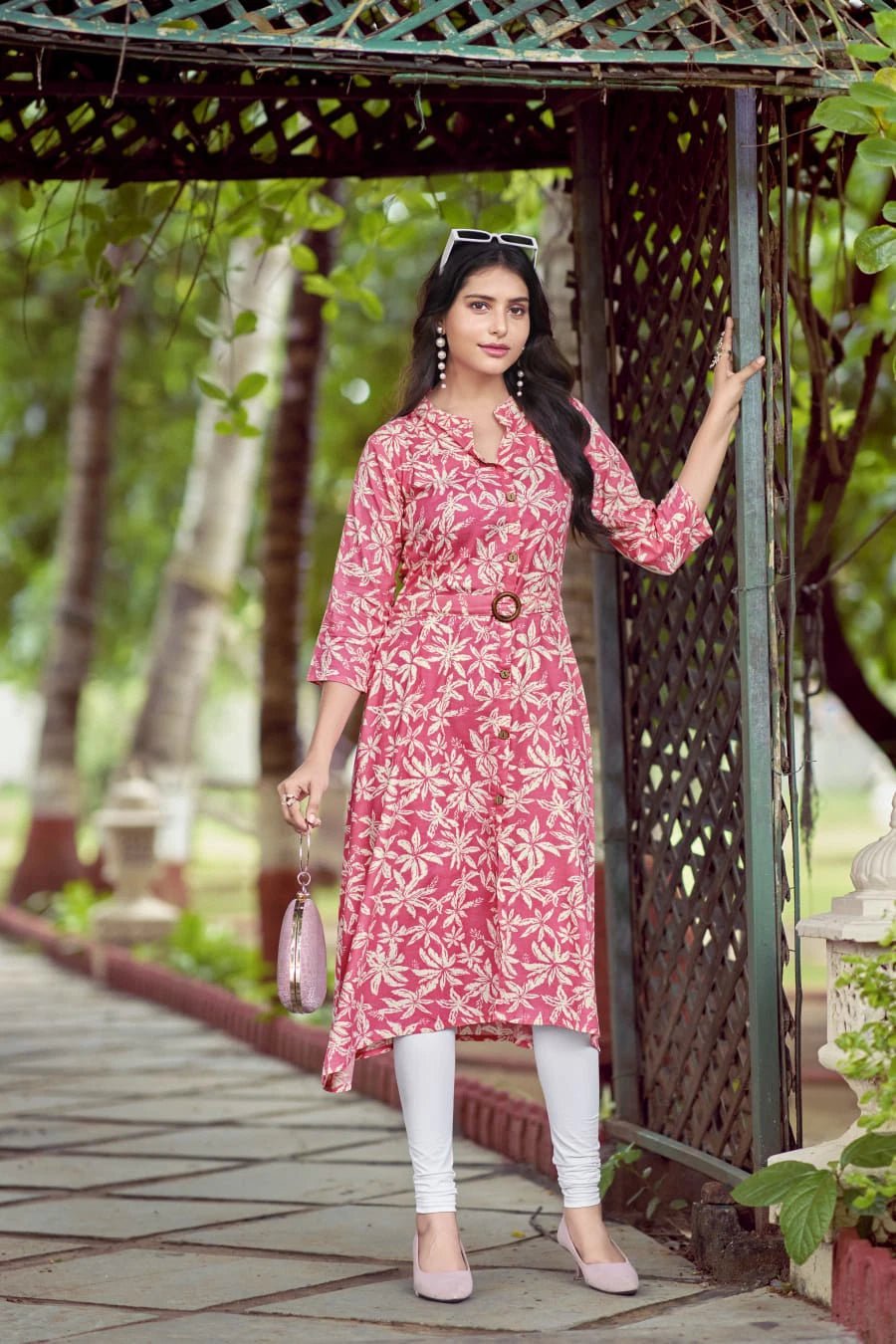 Floral Pink TTG 1004 FVD - Indian Dress House 786