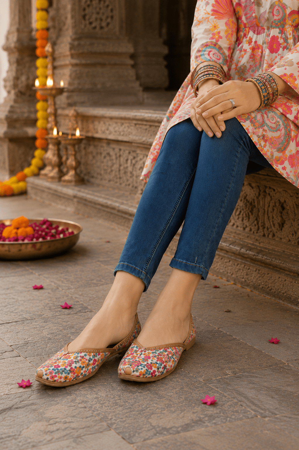 Floral Printed Multi Color JTS - Indian Dress House 786