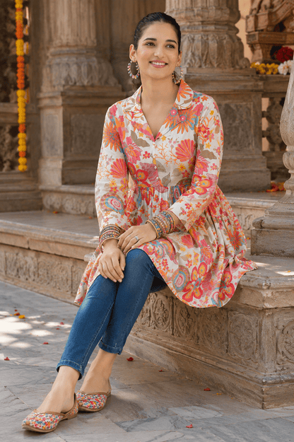 Floral Printed Multi Color JTS - Indian Dress House 786