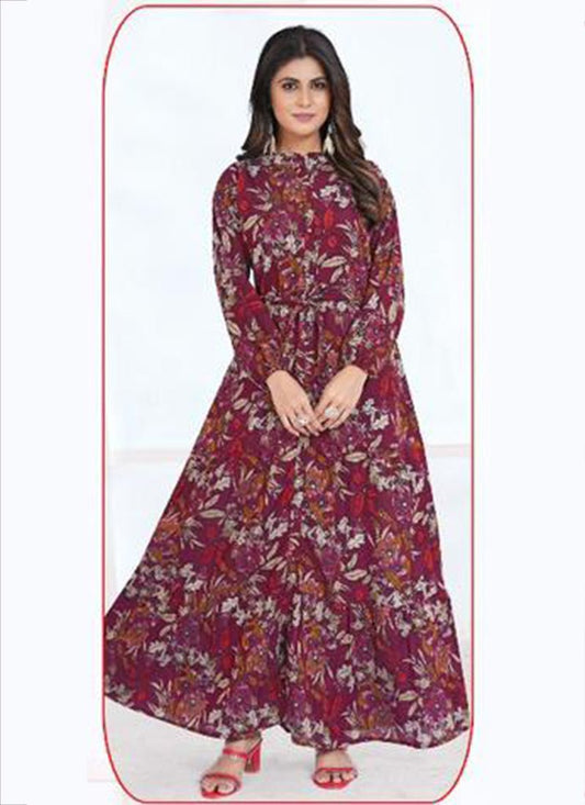 Floral Red BHFG 101 - Indian Dress House 786