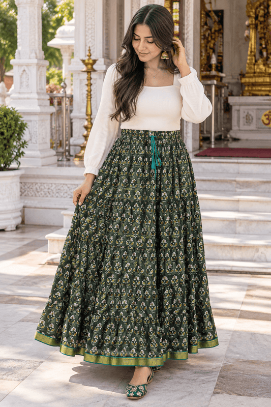 Floral Trendy Printed Skirts - Indian Dress House 786