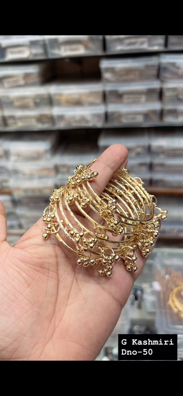 Gold Kashmiri Dangles JWY - Indian Dress House 786