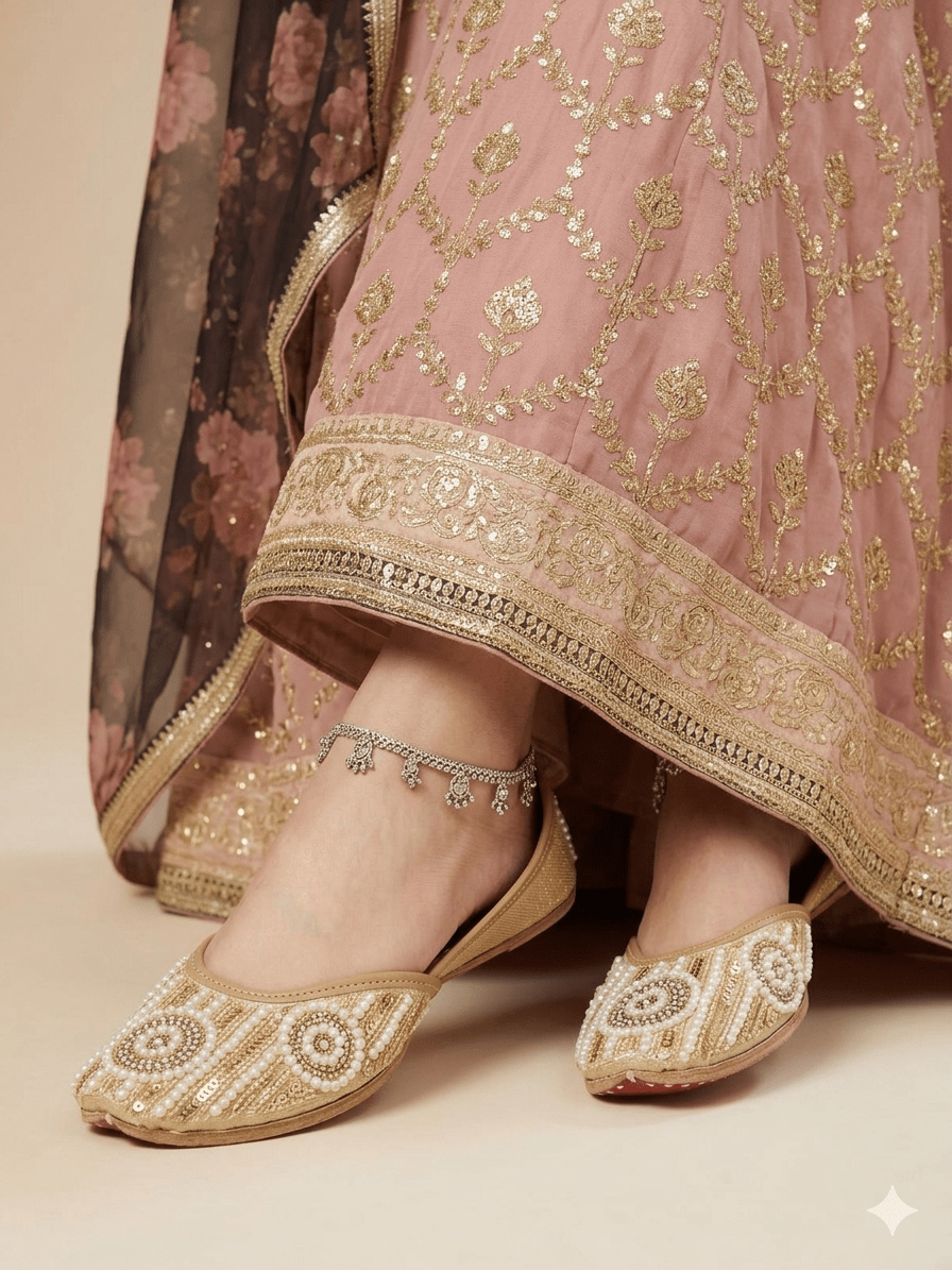 Gold & White B JTS - Indian Dress House 786