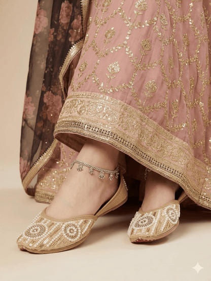 Gold & White B JTS - Indian Dress House 786