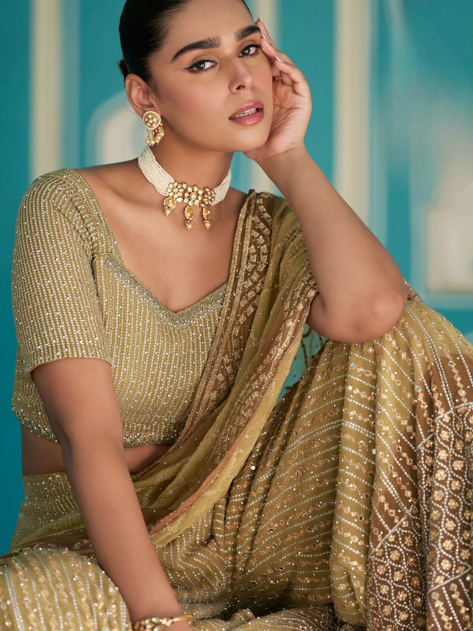 Golden Two Tone SYLP - Indian Dress House 786