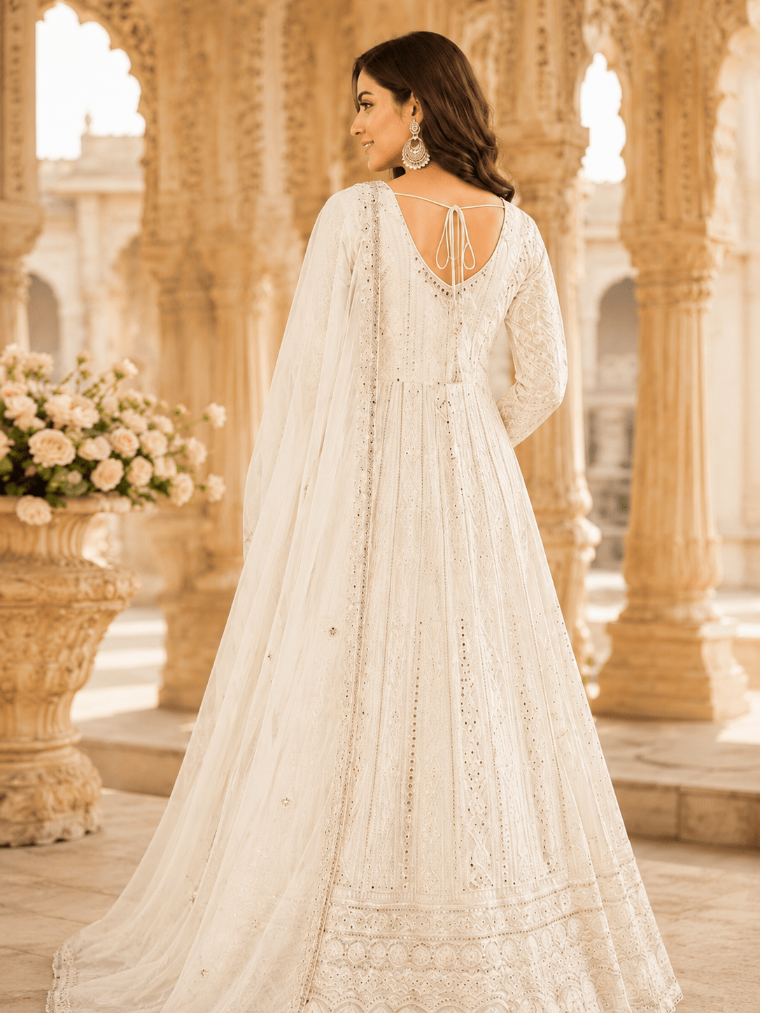 Gorehous Ivory White SHIV FSL - Indian Dress House 786