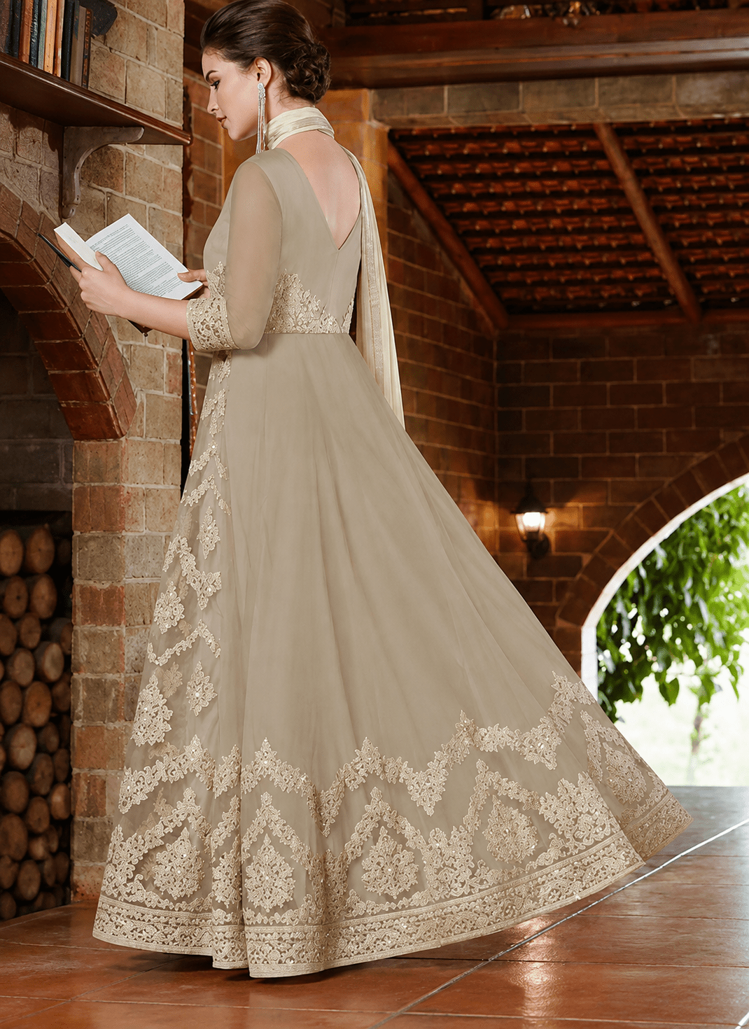 Gorgeous Beige Cream SWV PRL - Indian Dress House 786