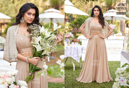 Gorgeous Beige Plazzo SHIV - Indian Dress House 786