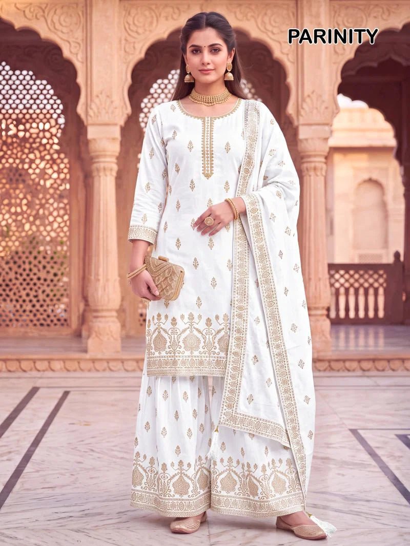 Gorgeous Black/ White & Gold BPS FVD - Indian Dress House 786