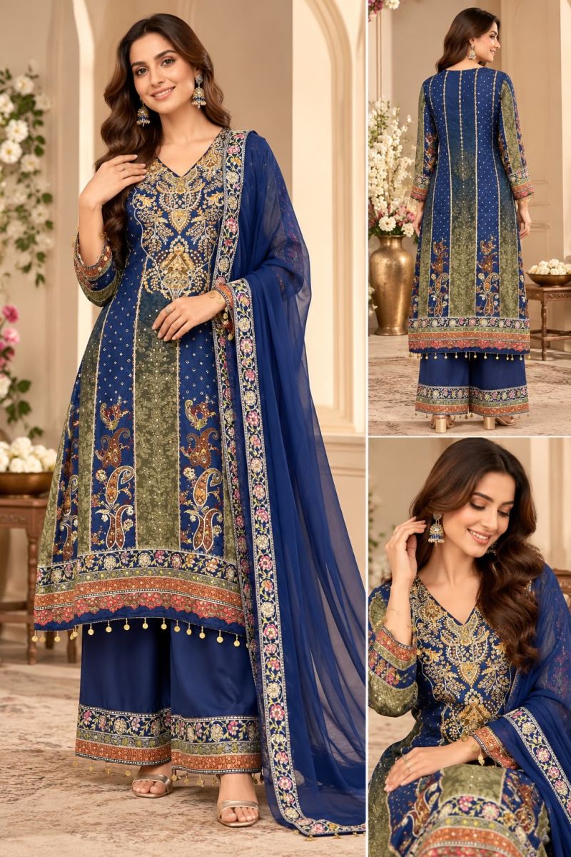 Gorgeous Blue BHMC - Indian Dress House 786