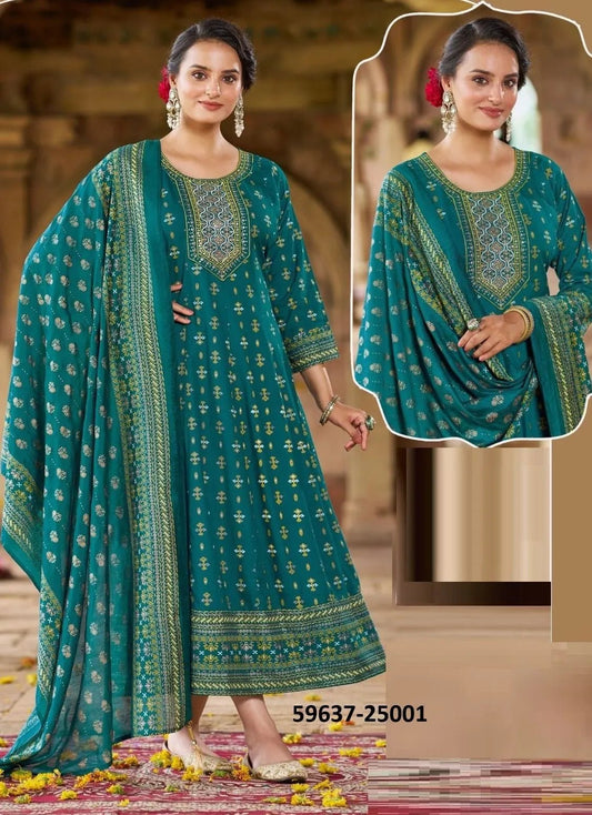 Gorgeous Blue BHSN 25001 FVD - Indian Dress House 786