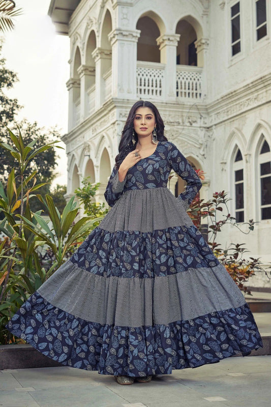 Gorgeous Blue Floral CTZ FVD - Indian Dress House 786