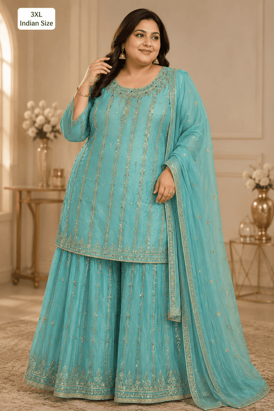 Gorgeous Blue PSC - Indian Dress House 786