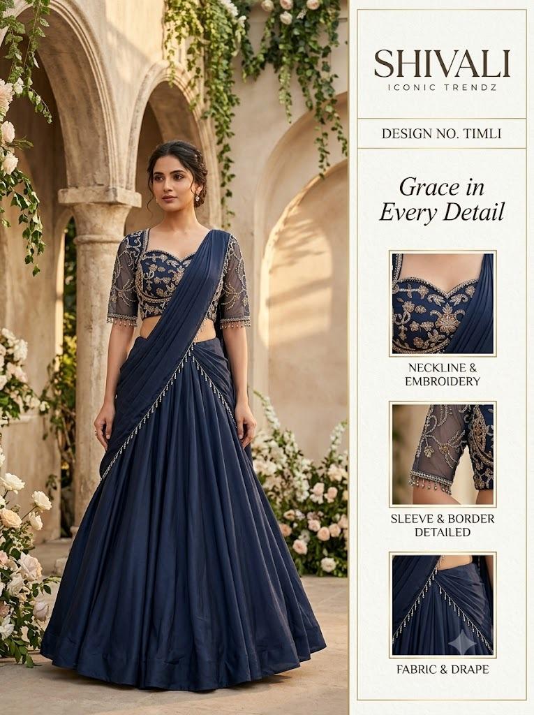 Gorgeous Blue SHIV - Indian Dress House 786