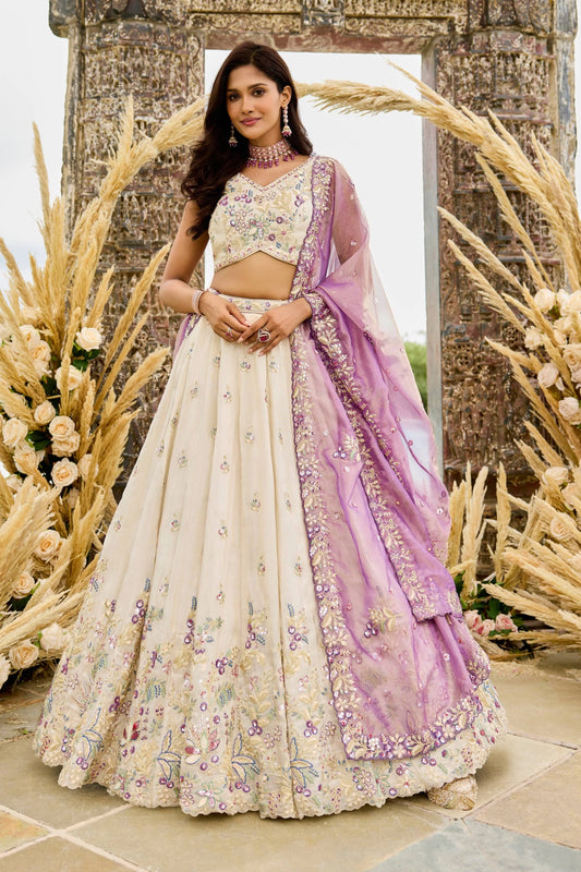 Gorgeous Cream & LP ACLS - Indian Dress House 786