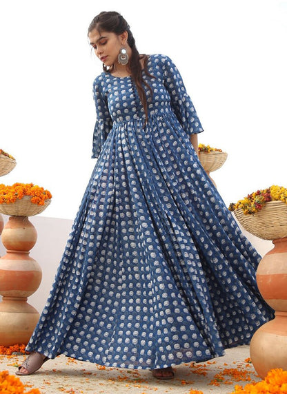 Gorgeous Floral Blue AYA 3004 KTS - Indian Dress House 786