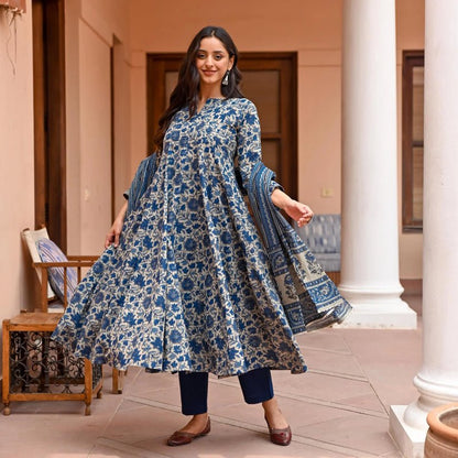 Gorgeous Floral Blue Menka FVD - Indian Dress House 786